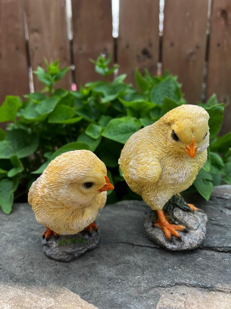 The Decorshed Resin Small Pack of 2 Chicks for Home Decor, Tray Decor, Room Decor, Yellow - Image 3