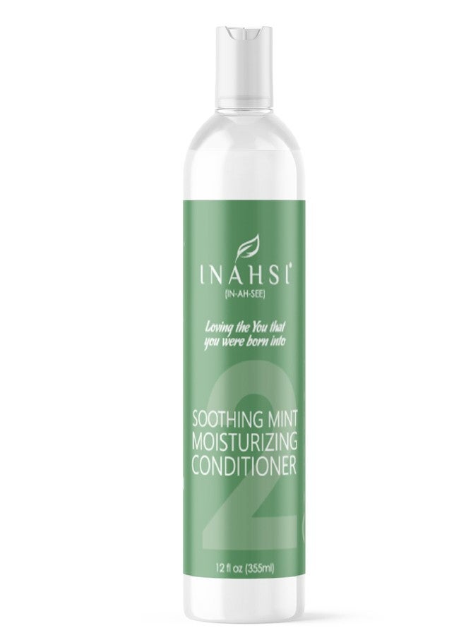 INAHSI Soothing Mint Moisturizing Conditioner, 12 oz - Plant-Based Formula for Naturally Curly Hair, Hair Products for Men, Women, and Kids, Made in USA - Image 1