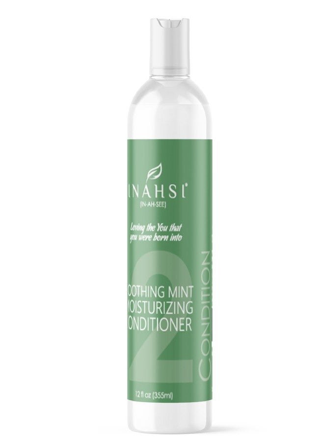 INAHSI Soothing Mint Moisturizing Conditioner, 12 oz - Plant-Based Formula for Naturally Curly Hair, Hair Products for Men, Women, and Kids, Made in USA - Image 2