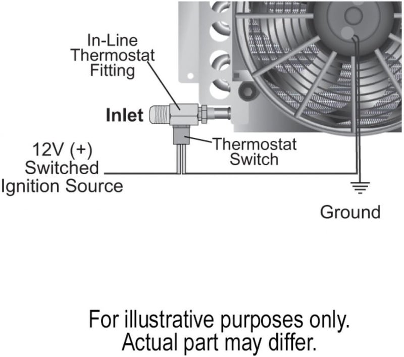 Derale 13021-6AN x -6AN In-Line Fluid Thermostat with Brass Hose Fittings - Image 3