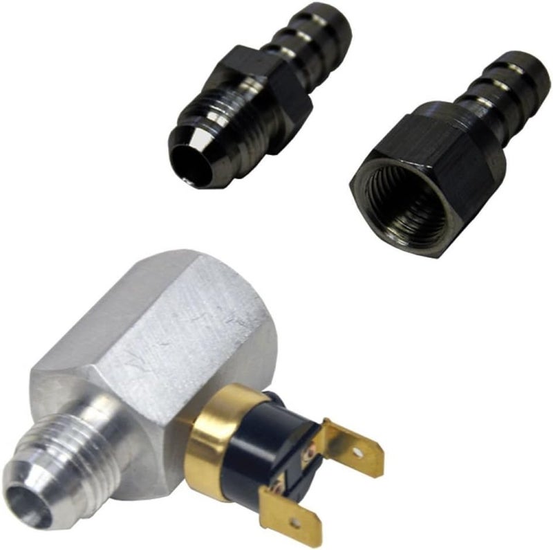 Derale 13021-6AN x -6AN In-Line Fluid Thermostat with Brass Hose Fittings - Image 1