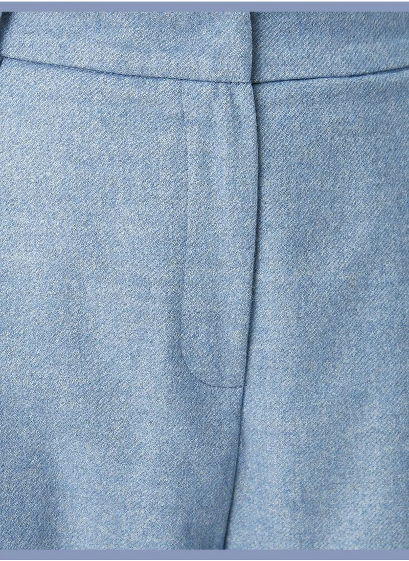 كوتون Wide Leg Pleated Pants