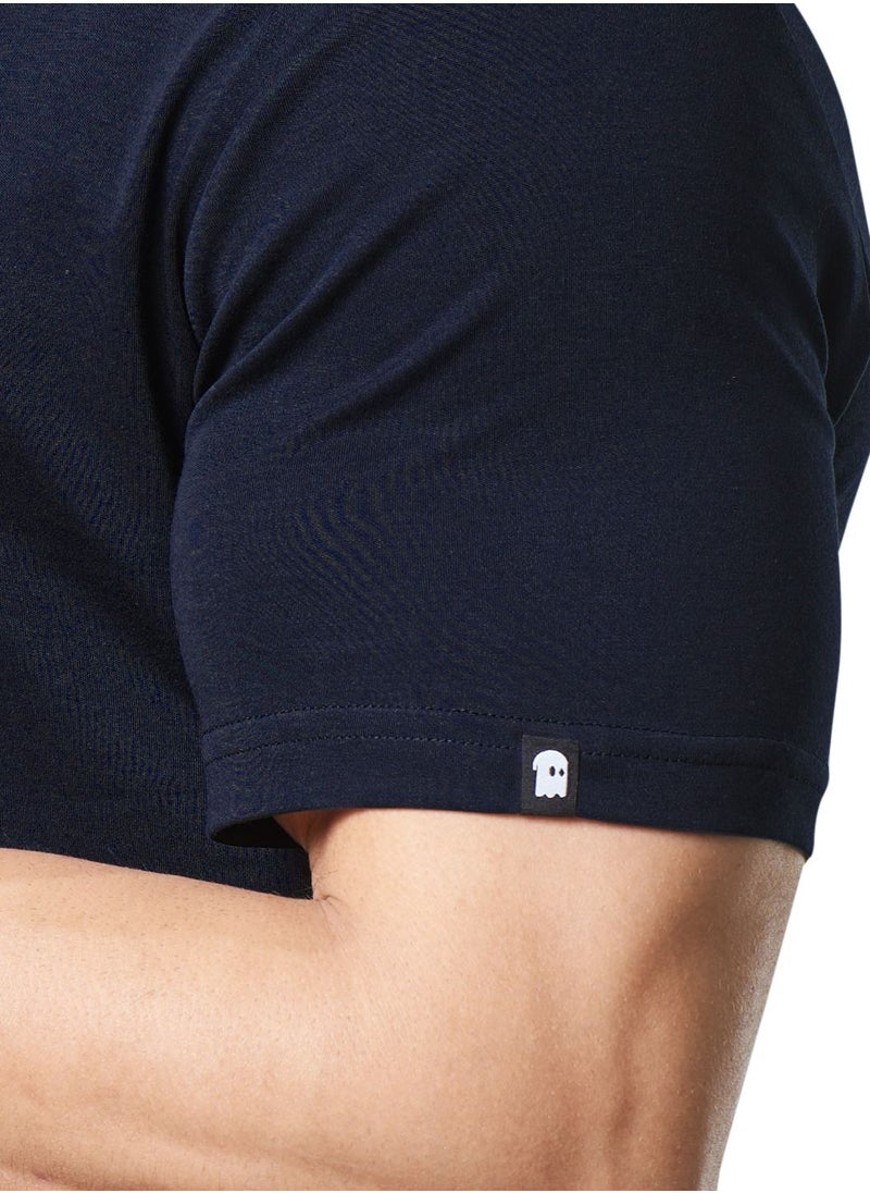 The Souled Store The Souled Store Supima Cotton Navy Blue Men's and Boys  - Image 2