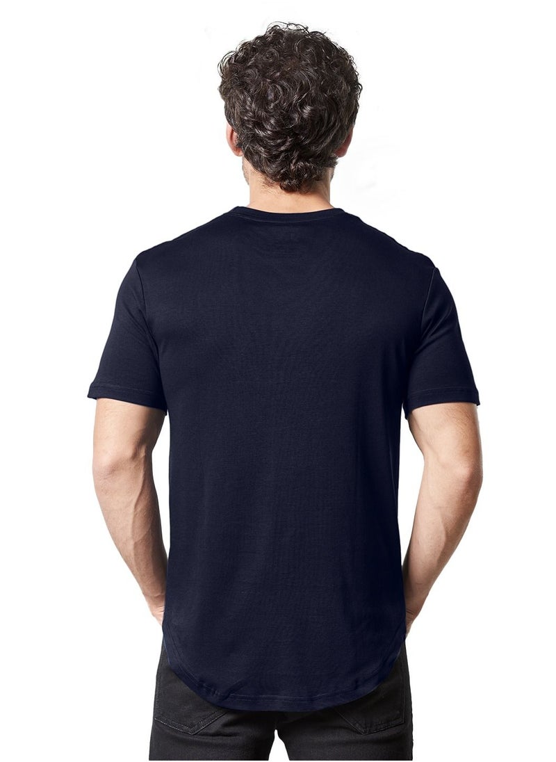 The Souled Store The Souled Store Supima Cotton Navy Blue Men's and Boys  - Image 3