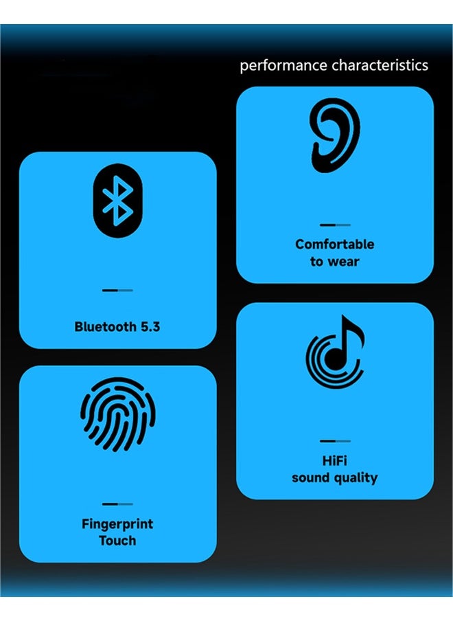 D18-TWS Wireless Bluetooth Headphones, Intelligent Active Noise Cancellation, Wireless In-Ear Headphones, USB-C Charging Case, Compatible with Android and iPhone Smartphones - White