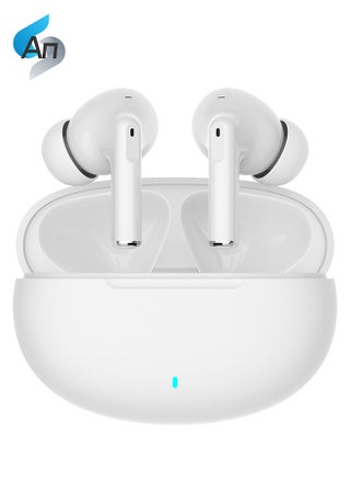 D18-TWS Wireless Bluetooth Headphones, Intelligent Active Noise Cancellation, Wireless In-Ear Headphones, USB-C Charging Case, Compatible with Android and iPhone Smartphones - White - pzsku/Z8AA7F308F7542EAF8F42Z/45/1748845923/9724a18a-b42e-4c0a-aa25-daa6785d5b2f