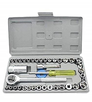 Maruti 40 in 1 Screw Driver Set & Wrench Tool Kit Automobile Motorcycle Tool Box Set Socket Wrench Sleeve Suit Hardware Auto Car Repair Tools kit Set for Home Screwdriver kit (A02) - Image 1
