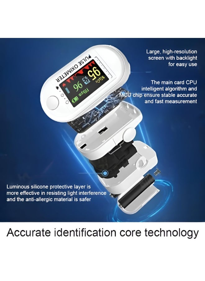 【Non-Invasive Glucose Monitor】Advanced Laser Testing Technology | Real-Time Blood Sugar Tracking Device with SPO2 Measurement | Ergonomic Design for Daily Check