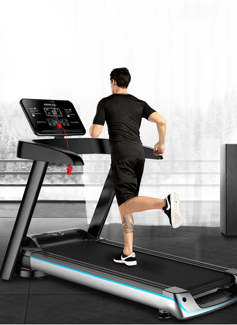 ETG - 1-12km/h Adjustable Speed Indoor Home Treadmill Stepper with LED Display, Bluetooth Connection, Audio, Foldable Treadmill 123*68*12.3CM - Image 1