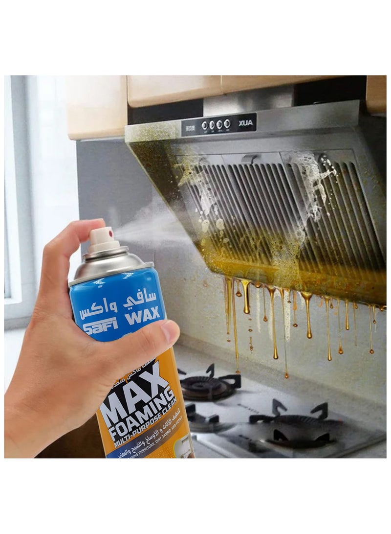 Safi WAX Safi Wax Max Foaming Multi-Purpose Cleaner 300ml Foam-Based Low Moisture Spray for Car Seats, Door Panels, Kitchen, Shoes, Office, Home, Central Consoles, Upholstery Natural Fragrance DIY & Professional Use, SFW-80 - Image 4