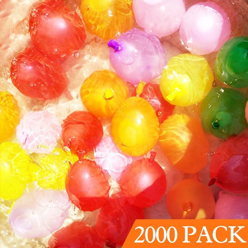 Hibery 2000 Pack Water Balloons with Refill Kits, Latex Water Bomb Balloons Fight Games - Summer Fun for Adults - Image 2