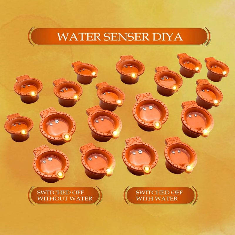 PulGos Water Sensor Diya for Home Decoration 36 Pcs Electric Flameless Smokeless LED Diya Lights EcoFriendly Led Diyas Candle for Home Decor Diwali Festivals DecorationChristmasNew Year Festive - Image 3