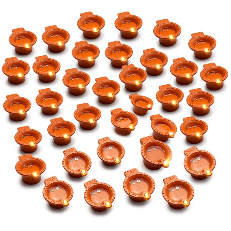PulGos Water Sensor Diya for Home Decoration 36 Pcs Electric Flameless Smokeless LED Diya Lights EcoFriendly Led Diyas Candle for Home Decor Diwali Festivals DecorationChristmasNew Year Festive - Image 1