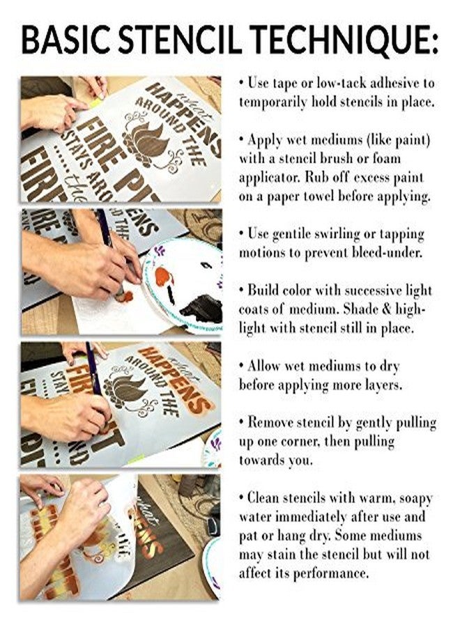 Studio R 12 Merry Christmas Truck with Wreath Stencil - by StudioR12 | Reusable Mylar Template | Use to Paint Wood Signs - Pallets - DIY Christmas Season Decor - Select Size (12" x 12") - Image 5
