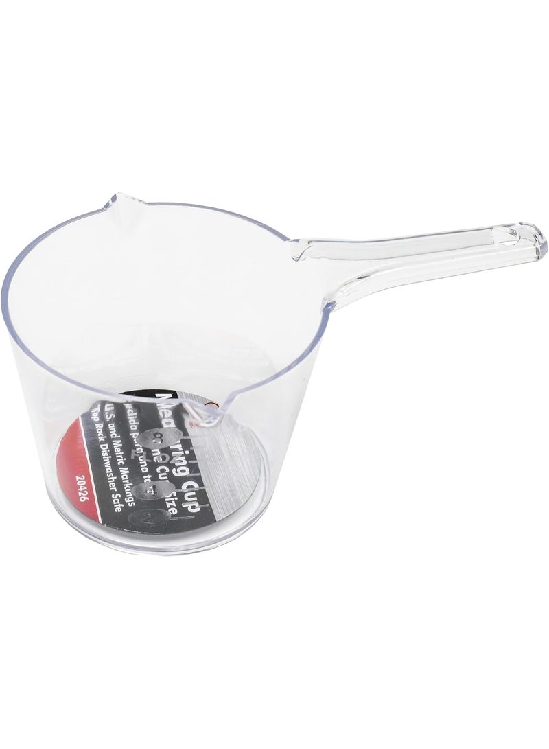 Chef Craft كوب قياس بلاستيكي من شيف كرافت سيلكت، 1 كوب، شفاف - Image 1