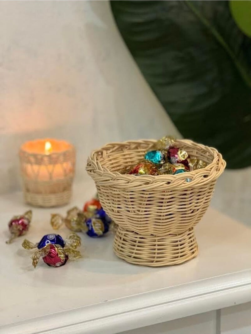 Maison Avf Rattan Bamboo Wicker Holiday Candy Bowl-Basket - Image 4