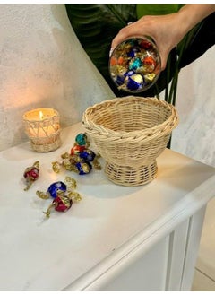 Maison Avf Rattan Bamboo Wicker Holiday Candy Bowl-Basket  - Image 5