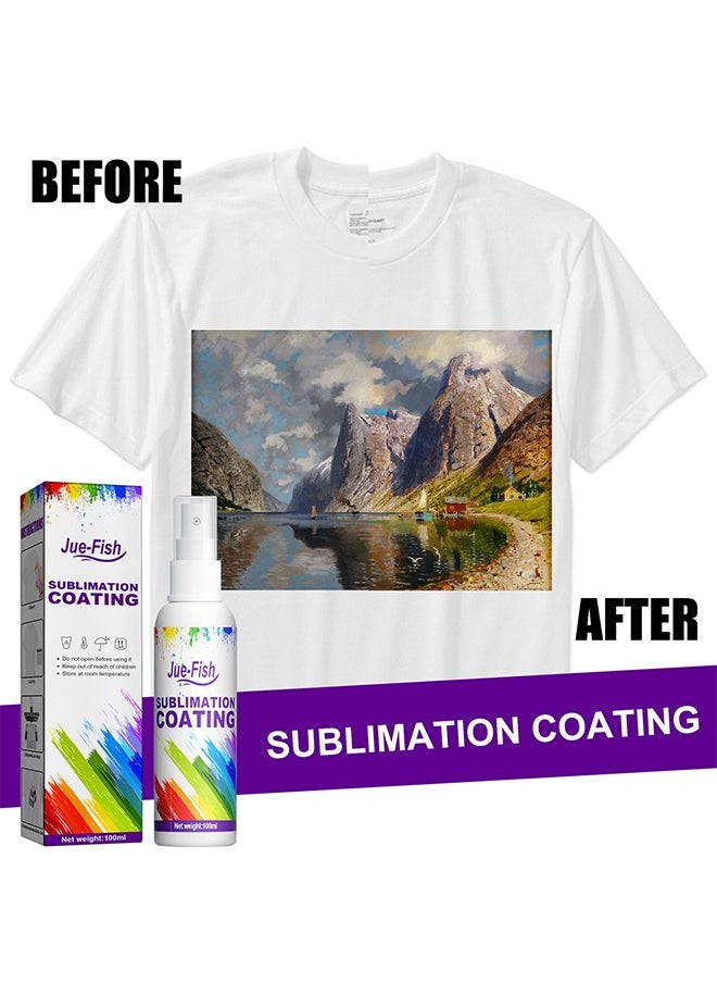 JUE-FISH - Sublimation Coating Spray, Sublimation Coating Spray For All Fabric, Including 100% Cotton, Polyester, Carton, Tote Bag, Pillows, Mugs, Canvas, Quick Dry And Super Adhesion, High Gloss Vibrant Color - Image 1
