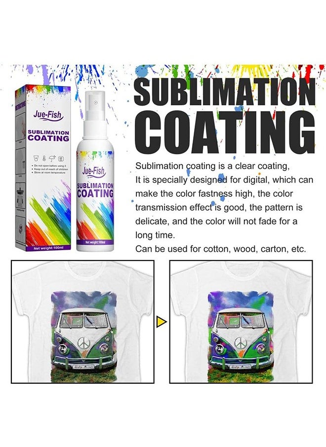 JUE-FISH - Sublimation Coating Spray, Sublimation Coating Spray For All Fabric, Including 100% Cotton, Polyester, Carton, Tote Bag, Pillows, Mugs, Canvas, Quick Dry And Super Adhesion, High Gloss Vibrant Color - Image 1