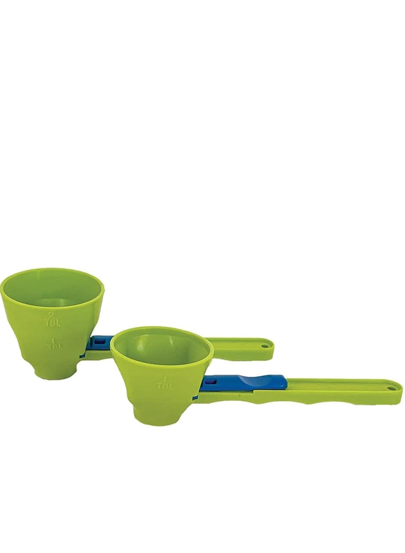 Funnel Measuring Spoon Set - Kitchen Scoops for Powder & Spices | BPA-Free, Slide-Free Design | Perfect for Protein, Coffee, Milk Powder, Flour & Seasonings (Multi-Size)  - Image 1