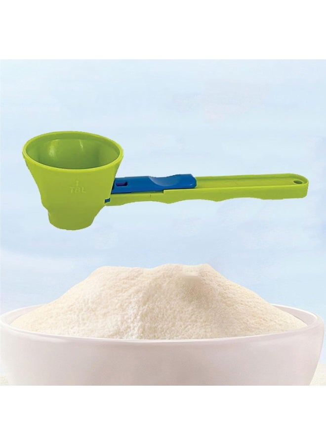 Funnel Measuring Spoon Set - Kitchen Scoops for Powder & Spices | BPA-Free, Slide-Free Design | Perfect for Protein, Coffee, Milk Powder, Flour & Seasonings (Multi-Size)  - Image 2