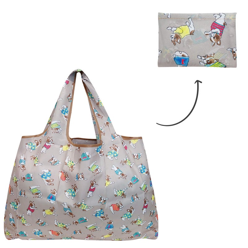 allydrew Large Foldable Tote Nylon Reusable Grocery Bags  6 Pack  Animals Oh My! - Image 2