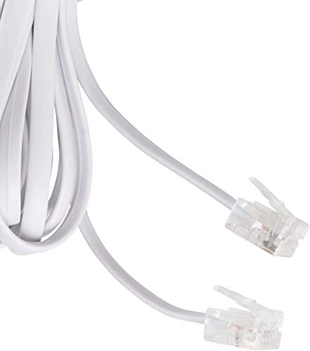 iSoHo Phones - Straight Phone Cord for Corded Landline Phones, Telephone Extension Land Line Cords, Easy to Use - for House, Home Office Telephone Cable Color - Choctaw White 25ft - Image 3