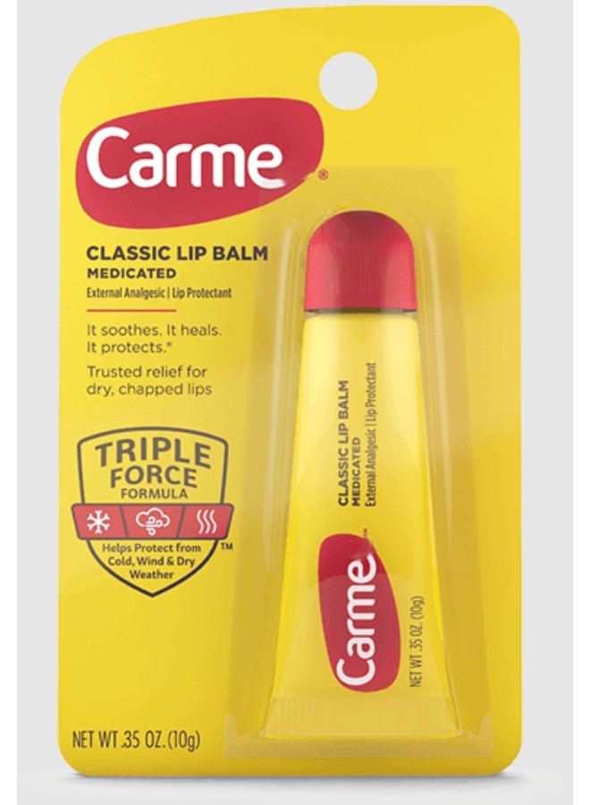 Carmel Classic Lip Balm 10g Original Tube – Fast Relief for Cracked, Dry & Rough Lips - Image 1