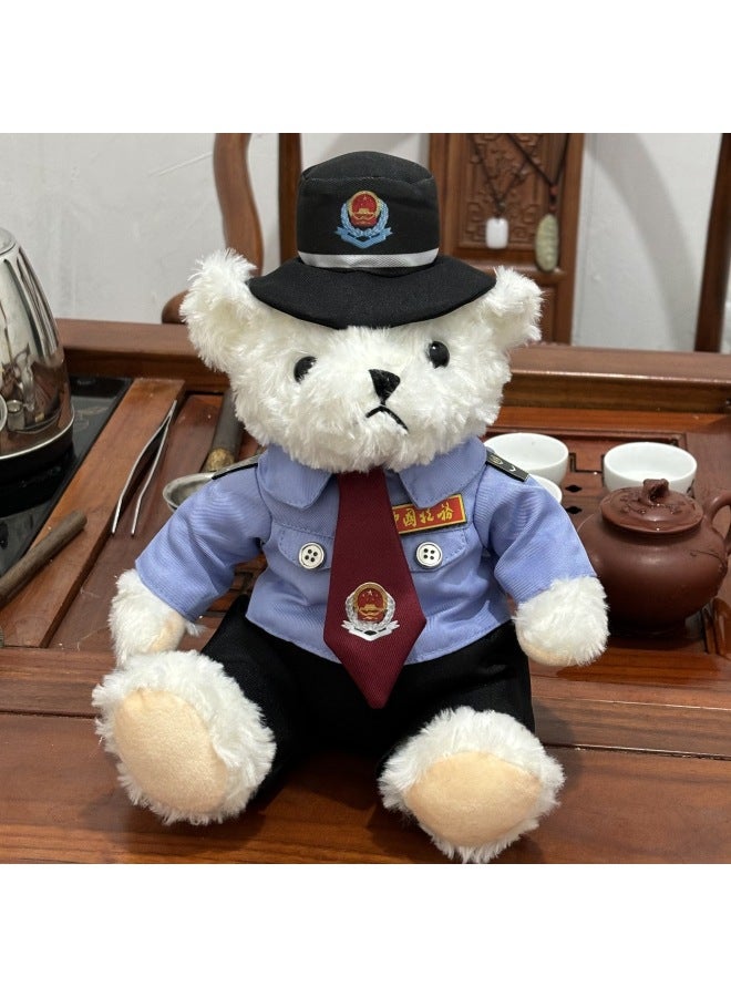 Wholesale Tax Uniform Bear Doll Plush Toy Teddy Bear Doll Tax Doll Teddy Bear Uniform Teddy Bear Gift