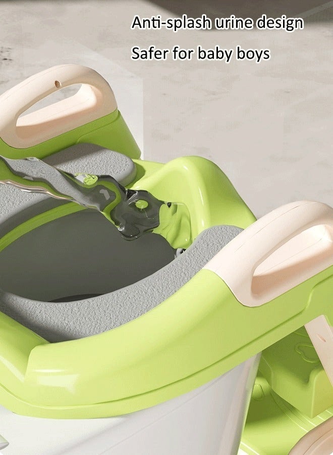 Berma Baby مقعد تدريب على استخدام المرحاض للأطفال مع سلم للمراحيض الغربية، مقعد تدريب على استخدام المرحاض للأطفال مع وسادة بمقبض، كرسي تدريب على استخدام المرحاض للأطفال، مقعد تدريب على استخدام المرحاض للأطفال من عمر سنتين إلى خمس سنوات، أولاد وبنات - Image 4