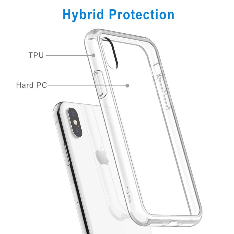 JETech Case for iPhone Xs Max 6.5-Inch, Non-Yellowing Shockproof Phone Bumper Cover, Anti-Scratch Clear Back (Clear) - Image 3
