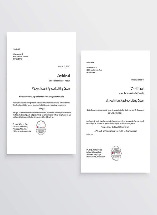 VITAYES Instant Ageback Lifting Cream, Dark Circle Bags Under Eye Remover, Anti Wrinkle and Fine Lines Face Lift Cream 0.24 Oz - Image 4