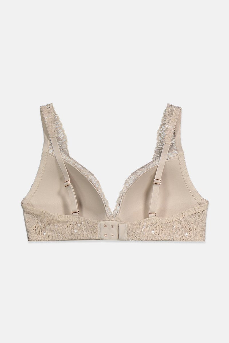 Tchibo Women Non Padded Soft Cup Bra, Beige - Image 2