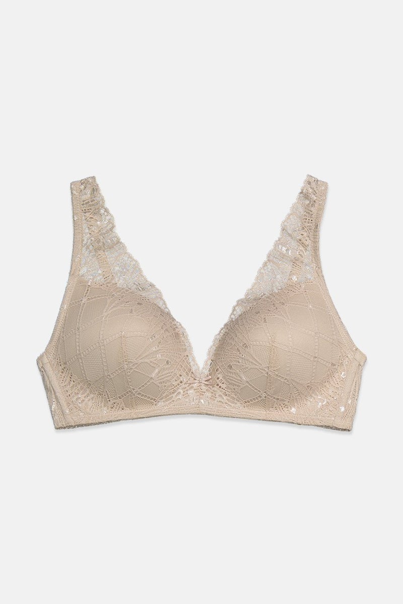 Tchibo Women Non Padded Soft Cup Bra, Beige - Image 1