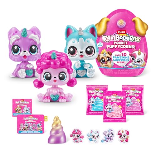 Rainbocorns Pocket Puppycorn 3 Pack by ZURU Toy Puppy Dog Mini Unboxing Girls Gifting - Image 1
