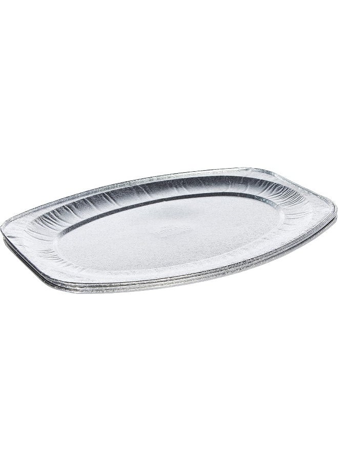 Soft n Cool Hotpack Disposable Food Storage, Aluminium Oval Serving Plater 22 inches, 5 Pieces  - Image 1