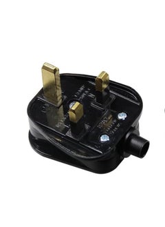 3 Pin UK Plug 13A Fused 250V Mains Plugs, UK Mains Plug for 13A 250V Black 3 Pin Plug 50-60 Hz