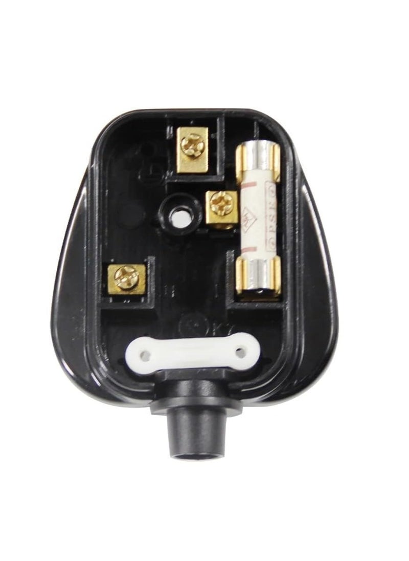 Najwa 3 Pin UK Plug 13A Fused 250V Mains Plugs, UK Mains Plug for 13A 250V Black 3 Pin Plug 50-60 Hz  - Image 2