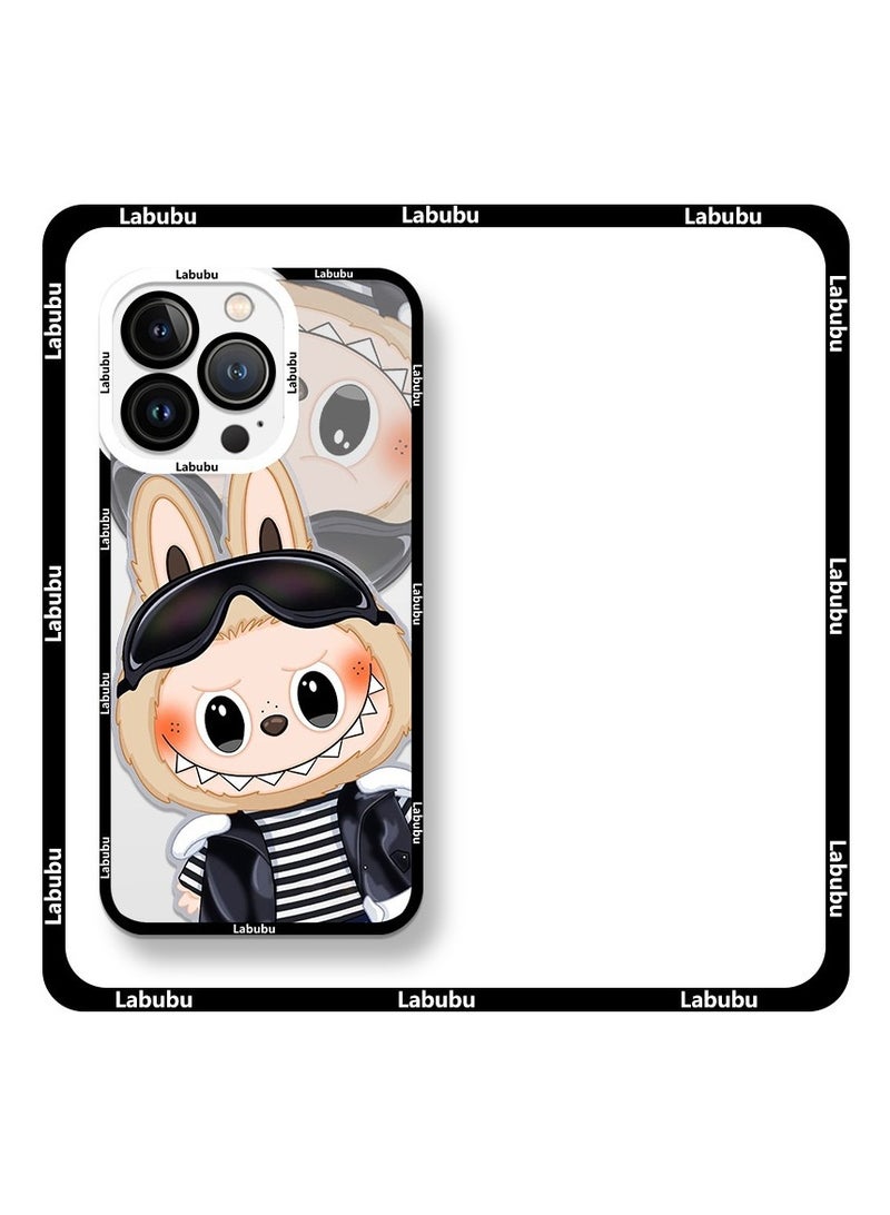 LABUBU Cute labubu Compatible with iPhone Liquid Silicone Case, Full Body Protective Cover, Shockproof, Slim Phone Case for iphone 16 pro