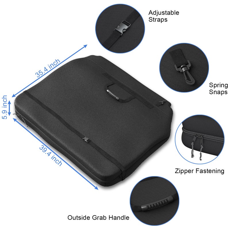 ELONN Wrangler Hard Top Freedom Panel Storage Bag,Hardtop Roof Panel Storage Case for Jeep Wrangler JK JL 2/4Dr 2007-2024,Dual Compartment Bag with Soft Inner Flaps - Image 2