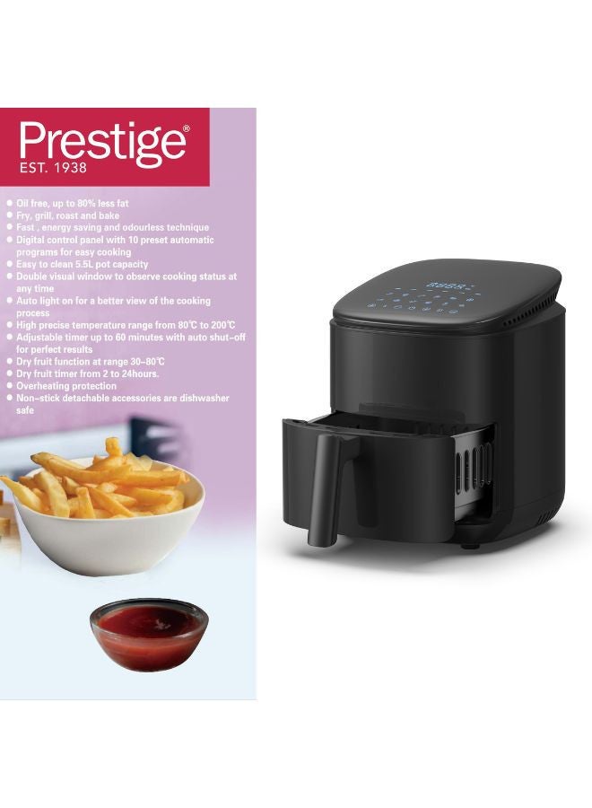 Prestige Air Fryer | Non Stick Coated Frying Pan With Grill | Touch Panel With 12 Preset Function 3.5 L 1500 W PR50319-1 Black - Image 5