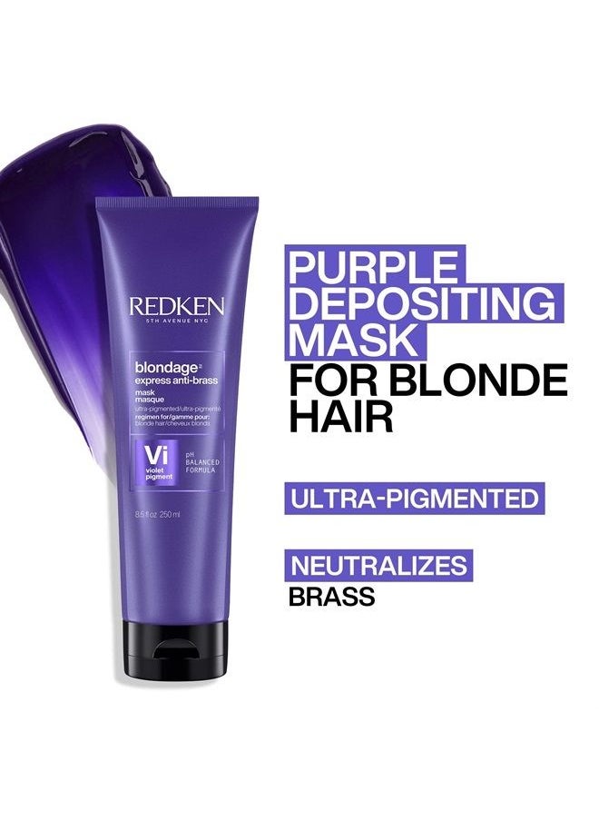 REDKEN - Redken Color Extend Blondage Express Anti-Brass Mask For Blonde & Highlighted Hair | Ultra-Pigmented Purple Hair Toner - Image 1
