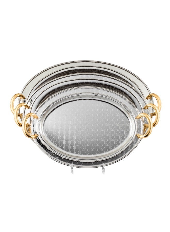 Alsaif ✨ Al Saif Luxury Metal Trays ✨ 3 Multi-Size Trays for Elegant & Versatile Use 🤍 - Image 1