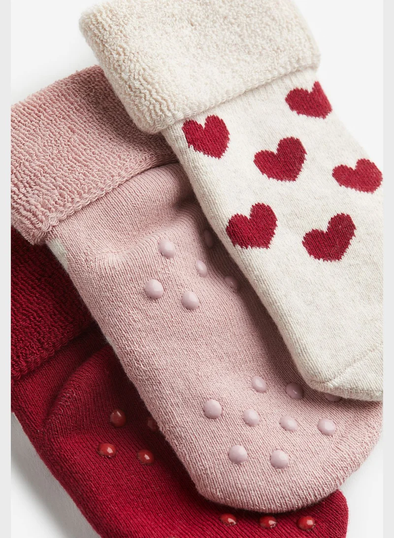 H&M Infant 3 Pack Printed Terry Socks