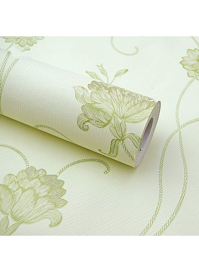 wolpin Wall Stickers PVC Wallpaper for Home Green Vines (45 x 500 cm) TV Background Self Adhesive Waterproof, Green - Image 1