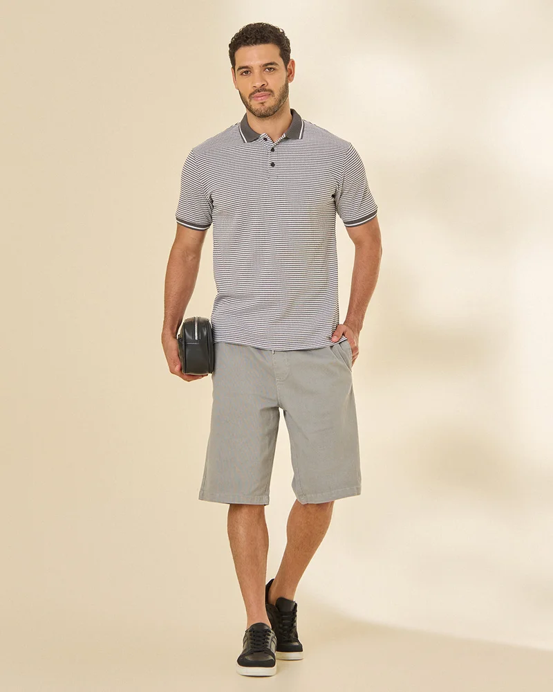 Redtag Men Grey Pull-On Shorts