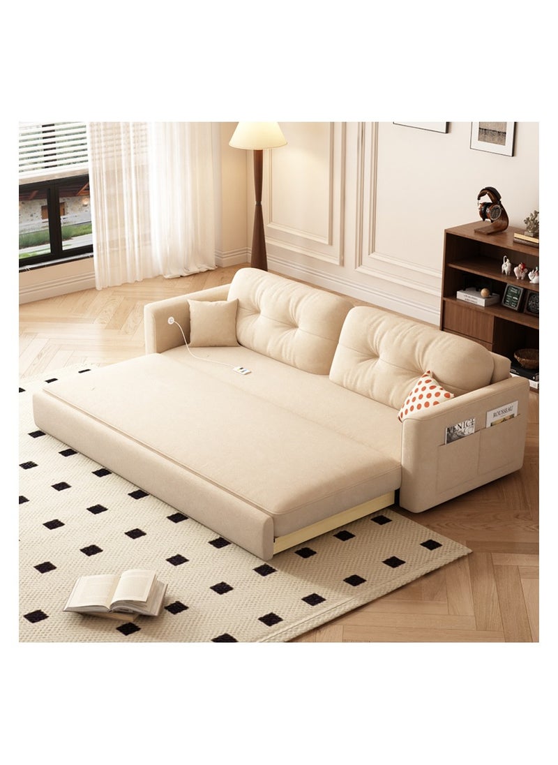 Organized Home Microfibres leather sofa bed dual-purpose foldable small apartment living room retractable multifunctional office apartment 2024 new  - Image 2