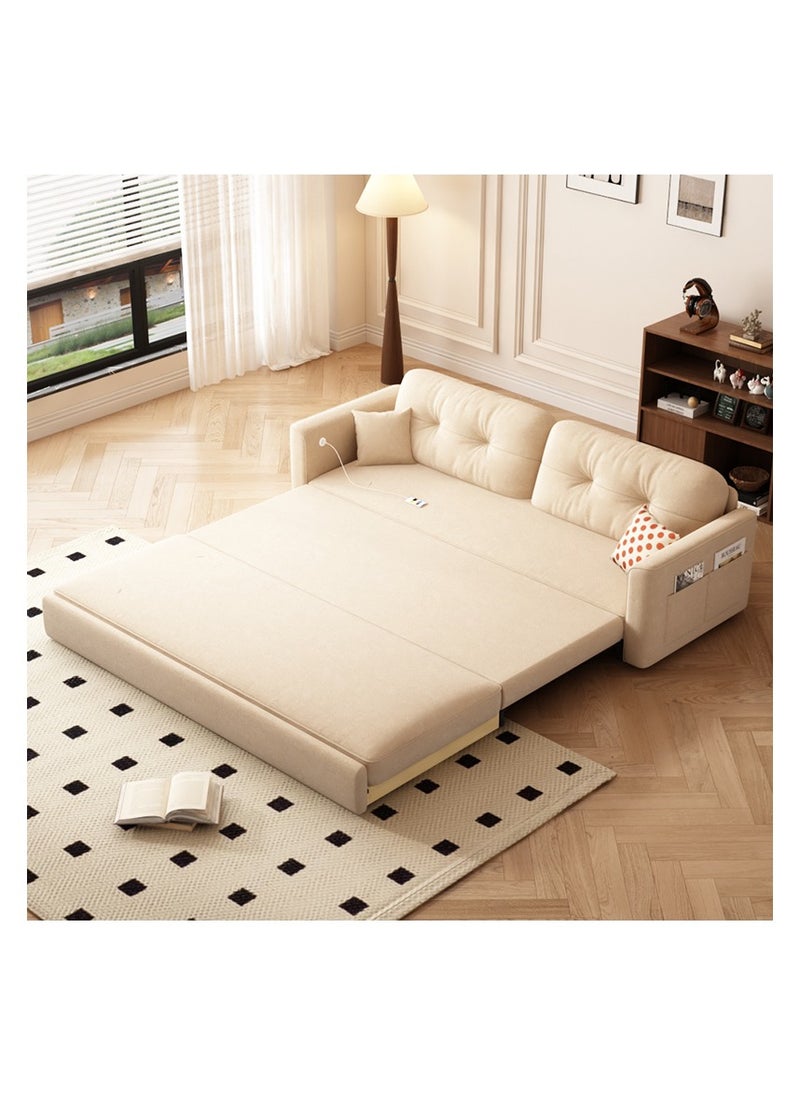 Organized Home Microfibres leather sofa bed dual-purpose foldable small apartment living room retractable multifunctional office apartment 2024 new  - Image 3