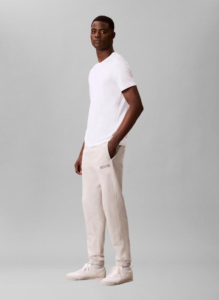 CALVIN KLEIN Logo Terry Cuffed Joggers - Image 4