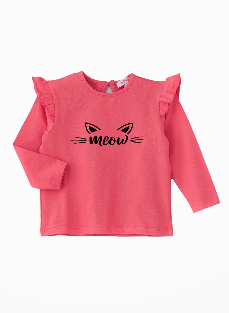 Jelliene Cozy Knit Long Sleeve T-Shirt for Girls